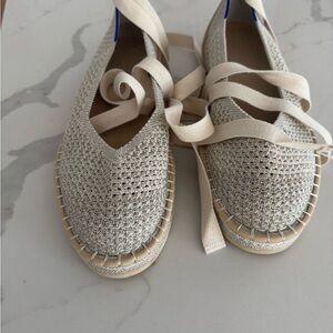 Rothy's Cream Espadrille Flats